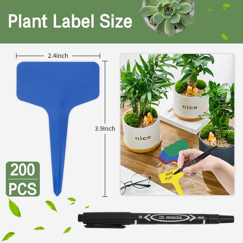 Bluckincle 200pcs Plant Labels, Tags, and Markers - Garden Labels Outdoor Waterproof - Plastic Labels for Seedlings, Name Tags, Gardening Supplies, Greenhouse Accessories, Plant Nursery - Image 2